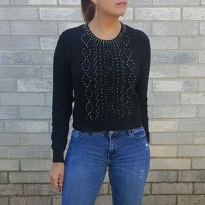Beaded Knit Sweater